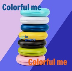 LA MIERE Retainer Case, Slim Aligner Case Compatible with Black w/ White
