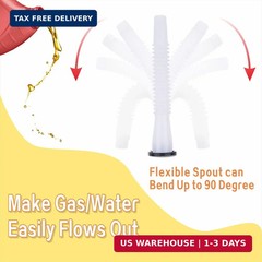 Gas Can Spout Replacement Improved Design Flexible Pour Nozzle Kit with Gasket S
