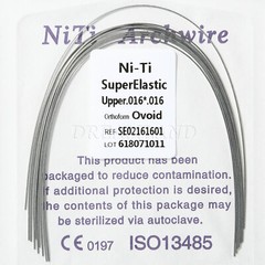 10 Packs Dental Super Elastic Niti Rectangular Arch Wire Ovoid Form 16*16 Upper