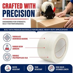 Industrial Grade Reinforced Filament Tape, 2″ x 60yds