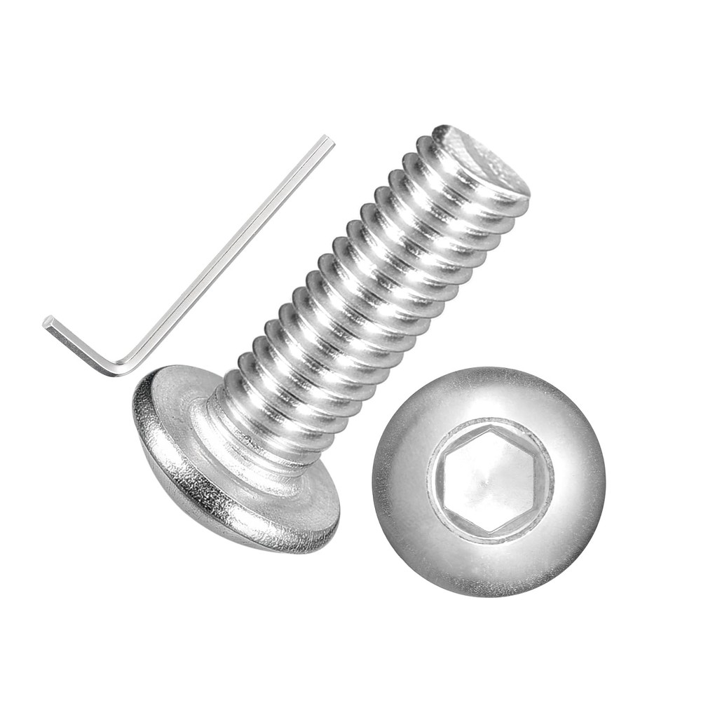 Kozelo 50pcs Button Head Socket Cap Screws – [M4-0.7x12mm] 18-8 Stainless Ste…