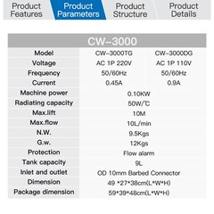 S&A CW3000TG CO2 Industrial Water Chiller for 80W 60WCO2 Laser Cutting Machine