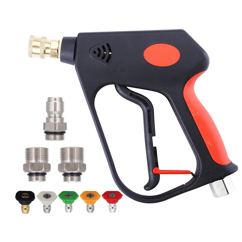 Pressure Washer Short Gun, Commercial 5000 PSI / 10.5 GPM, Swivel Inlet, 3/8 …