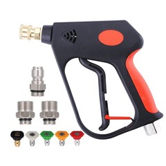 Pressure Washer Short Gun, Commercial 5000 PSI / 10.5 GPM, Swivel Inlet, 3/8 …