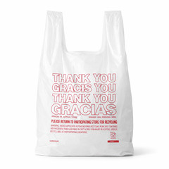 Thank You Carryout Bags 1/6 Size 22×6.5×11.5 0.491 Mil HDPE Retail Takeout