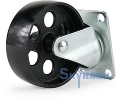3-1/2″ 350-lb Capacity All-Steel Wide Wheel Swivel Top Plate Casters