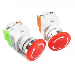1NC+NO 22mm Emergency Stop Push Button Switch Red Mushroom Equipment e Stop Shut