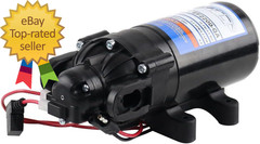 EF2200-QA-BOX 2.2GPM 12V Diaphragm Pump-Quick Attach Port Black