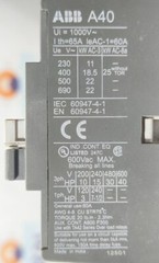 ABB A40-30-01 3POLE 220-240V 50/60Hz 65A AC CONTACTOR 1SBL321001R8001 A403001