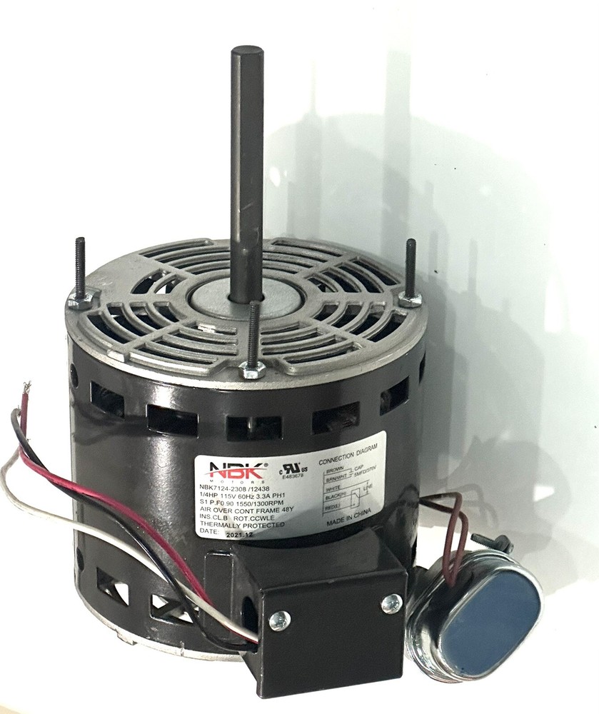 NBK MOTORS NBK7124-2308/12438 1/4HP 115V 60HZ, 1550/1300RPM