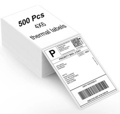 500Pack 500 4×6 Thermal Shipping Labels Foldable Any Prints Thermal LabelmPaper