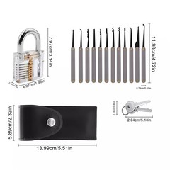 Educational Transparent Padlock Model Set for Lock Mechanism Study Beginners Kit