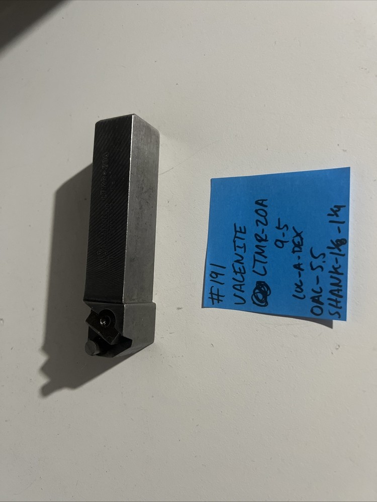 valenite LTMR-20A Indexible Carbide Lathe Toolholder 6”OAL 1.125-1.25Shank Turni
