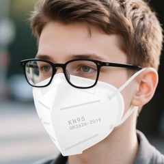 100 Pack KN95 Face Masks – Breathable Disposable Dust Masks for Adults, White