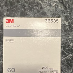 3M 36535 Green Corps Roloc Disc 3″ 60 Grit Grinding Discs (Box of 25) New