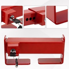 Steel Cargo Door Lock Shipping Container Lock w/ 2 Keys Heavy Duty Security Red