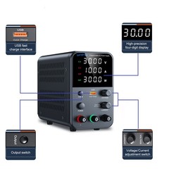 WPS 0-30V 60V 0-5A 10A Adjustable Lab DC Power Supply Veriable Bench Switching