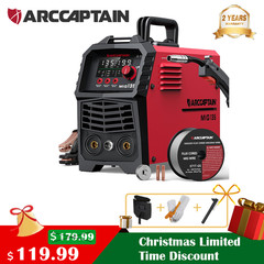 ARCCAPTAIN 135A MIG Welder Large LED Display Welder Flux Core MIG Lift TIG Stick
