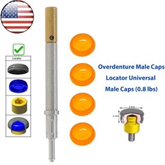 US Dental Locator Overdenture 0.8lbs Soft Retentive Caps Insert Extraction Tool