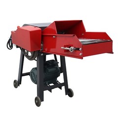 6 Blade Hay Cutter with Conveyor Belt Grass Grinder Corn Wheat 500-1000KG/H 220V