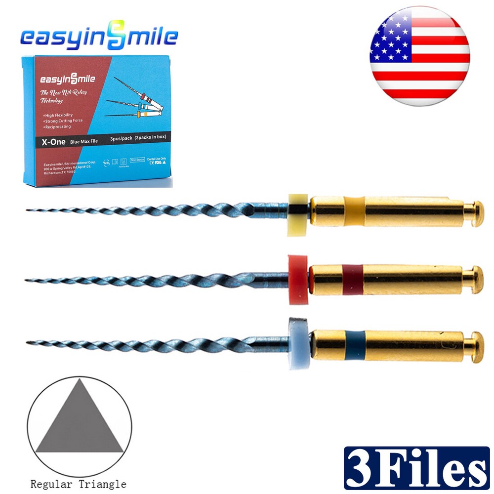 3Pcs Dental Reciprocating Endo Files Niti Rotary Root Canal endodontic File 25MM