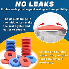 100pcs Rubber Glad Hand Seals for Trucks – Red & Blue