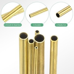 M METERXITY 300mm Brass Round Tube, 1mm 1.5mm 2mm 2.5mm 3mm 3.5mm, Tone