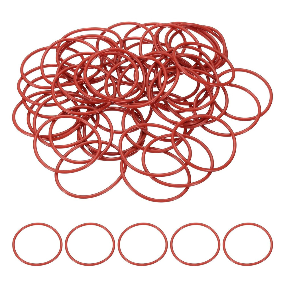 50Pcs AS568 AS-026 Silicone O-Ring, 70A Durometer, 1-1/4″ ID, 1-3/8″ OD, 1/16″ W