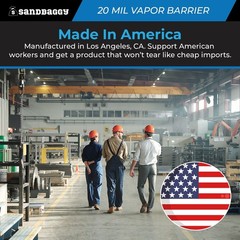 20 Mil Black Vapor Barrier – Polyethylene Visqueen (USA Made) – Sandbaggy