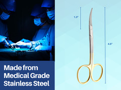 Scissors 4.5″ LaGrange Gold Plated Handle with Tungsten Carbide Inserts ARTMAN