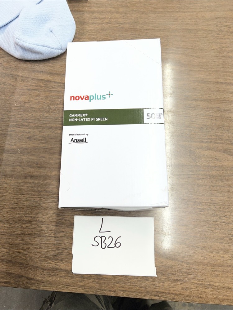 *50-Pairs* Ansell Gammex Non-Latex PI Green PF Size-7.0 Gloves Box 20685270