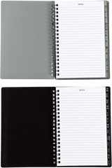 Password Book with Tabs 5×7 in 2-Pack Gray Black 80 Pages Spiral-Bound