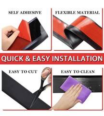 6″x50ft Self Adhesive Vinyl Wall Base Molding Flexible Baseboard Trim Roll