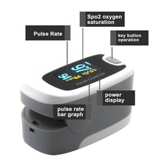 CMS50NA FingerTip Pulse Oximeter Blood Oxygen meter SpO2 Heart Rate Monitor Grey