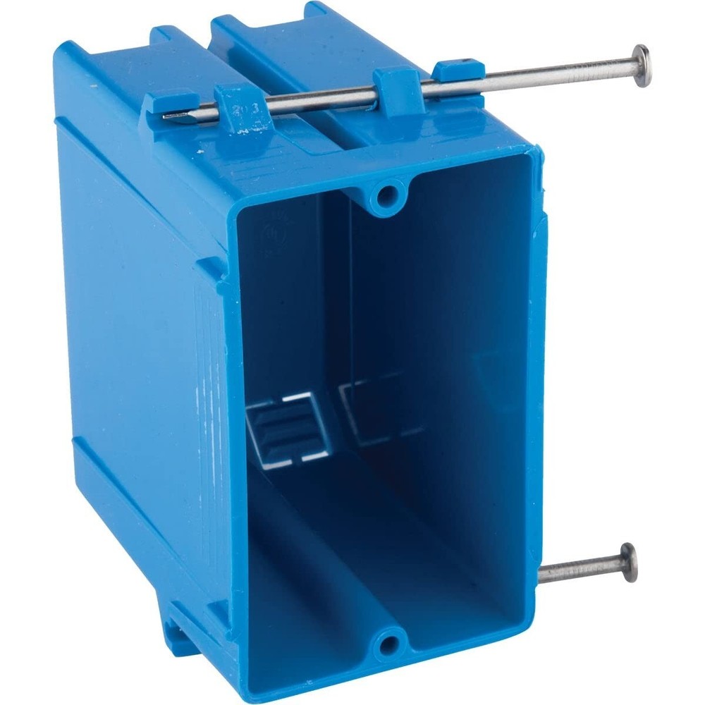Carlon 1 Gang 18 Cu. In. Blue PVC New Work Electrical Switch & Outlet Box B118A