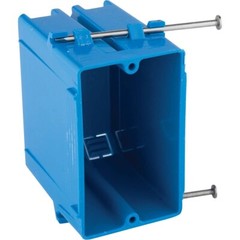 Carlon 1 Gang 18 Cu. In. Blue PVC New Work Electrical Switch & Outlet Box B118A