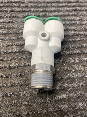 Lot of 10 NUMATICS 3/8″ Tube Union Y Fittings 3/8″ NPT Thread