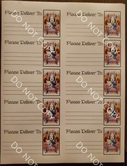 3 Sheets please deliver to address shipping labels (PDT) pen pal, mail