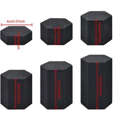 Wooden 6pcs Hexagon Risers for Display Jewelry And Additions Display Stand