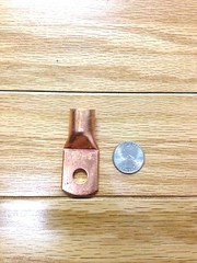 (10) 2/0 Gauge Copper Ring Terminals w/ RED & BLACK Heat Shrink Tubing Lugs 3/8″
