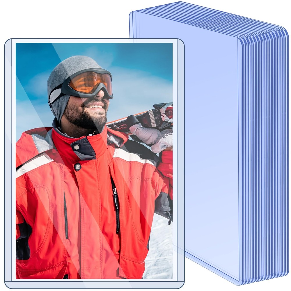 15 Pack Post Card Photo Top Loaders 4 x 6 Inches Hard Plastic Cards Sleeve Pr…