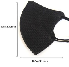 New Small Medium Face 10-500 Black KN95 Face Mask Disposable Respirator 5 Layer