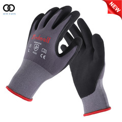 3 Pairs Work Gloves L-Size MicroFoam Nitrile Coated Knit Nylon Gloves