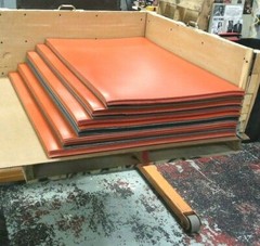 Silicone Rubber Sheet Hi-Temp Red 1/16”Thick x 12″ x 12″ Sq 60D Std U.S.A.
