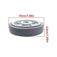 4 Pack Gray 1/2″ Axle Hole Replace Polyurethane 900 Pounds 8″ Caster Wheels