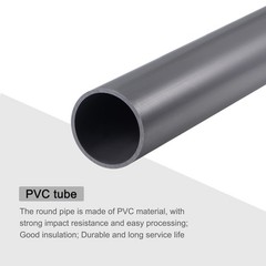 PVC Rigid Round Pipe 36mm ID x 40mm OD 0.35m Light Grey High Impact