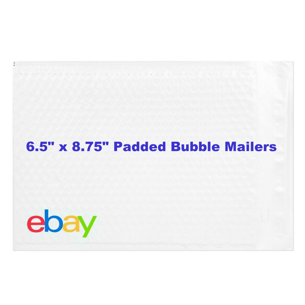 eBay Branded Shipping Supplies Padded Bubble Poly Mailers Envelopes 6.5″ x 8.5″