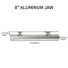 Pair 4″ /5″ /6″ /8″ Aluminum Vise Jaws Magnetic V-type Soft Rubber Pads Covers