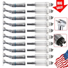 1/5/10Pcs Dental Low Speed Contra Angle Handpiece Fit FG1.6mm Burs/ 4H Air Motor