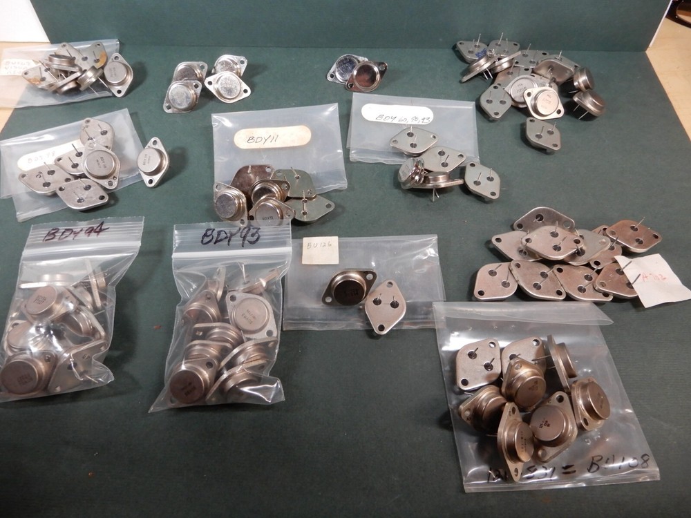 Amperex Lot of Vintage TO3 Transistors Some Germanium A705 BDY90 BDY11 BDY98 BDY